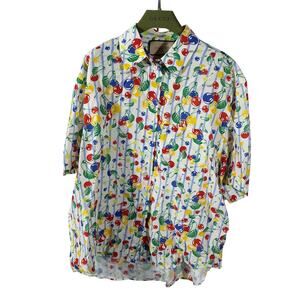 Gucci Print Cherry Stripe Size 44 IT/ US 8 Shirt